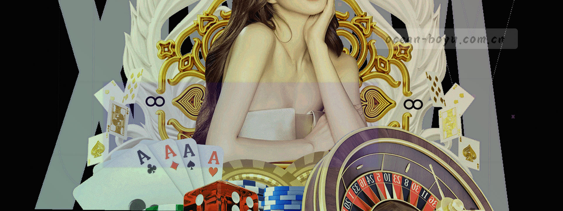 水下光柱与看台剪影构成的深蓝色抽象画面，画面中没有人物特写